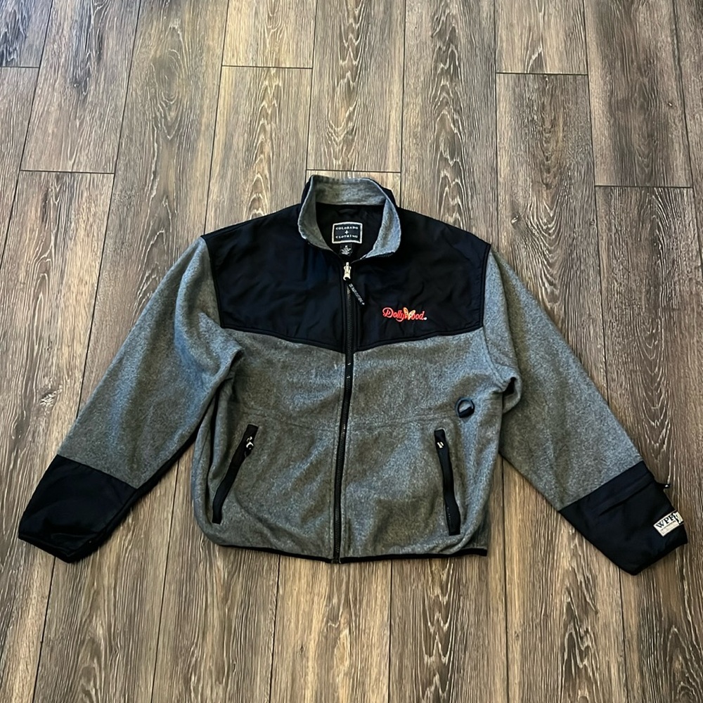 Vintage Dollywood Colorado Clothing Zip Up Collared Fleece Jacket Men’s Size Med